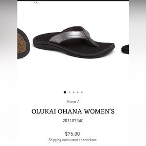 OluKai Black and Gray Sandals